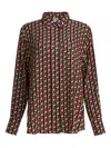 Ines De La Fressange Geometric-pattern Shirt In Brown