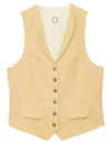 Ines De La Fressange Gilet Robinson En Lin Citron