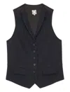 Ines De La Fressange Gilet Robinson Noir Et Bleu In Black