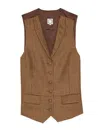 Ines De La Fressange Gilet Robinson Pied-de-poule In Brown