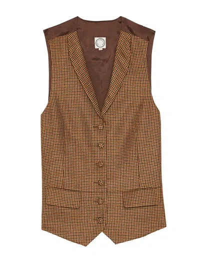 Ines De La Fressange Gilet Robinson Pied-de-poule