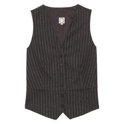 Ines De La Fressange Gilet Sanite En Coton In Brown