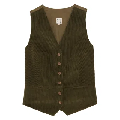 Ines De La Fressange Gilet Sanite En Coton In Green