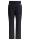 Ines De La Fressange High-waisted Wide-leg Trousers In Blue