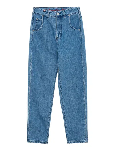 Ines De La Fressange Jean Luna In Blue