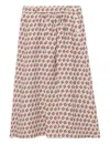 Ines De La Fressange Jupe Alix En Lin In Multi