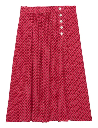 Ines De La Fressange Jupe Alix Rose In Red