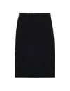 Ines De La Fressange Jupe Gabriela En Laine Noire In Black