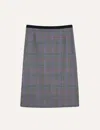 Ines De La Fressange Jupe Rika En Laine Gris In Gray