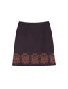 Ines De La Fressange Jupe Sophia En Laine Marron Foncé