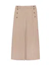 Ines De La Fressange Jupe Yona Beige À Carreaux In Brown