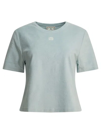 Ines De La Fressange Light Blue Cotton T-shirts