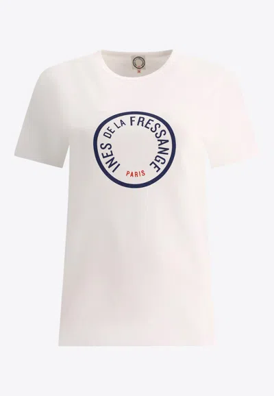 Ines De La Fressange Logo-printed Crewneck T-shirt In White