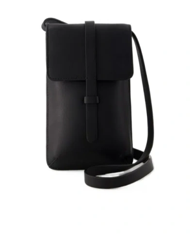 Ines De La Fressange Logo Shoulder Bag In Black