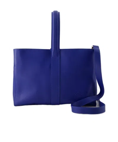 Ines De La Fressange Logo Shoulder Bag In Blue