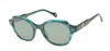 Ines De La Fressange Lunettes De Soleil Julianne Vert Translucide In Blue