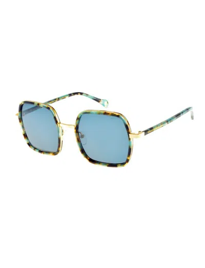 Lunettes De Soleil Katherine Bleues Or In Blue from Ines De La Fressange