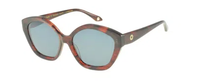 Ines De La Fressange Lunettes De Soleil Marylin Rouges Marbrées In Brown
