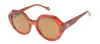 Ines De La Fressange Lunettes De Soleil Ornella Rouges Marbrées In Red