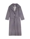 Ines De La Fressange Manteau Cornelius Laine Bordeaux In Gray