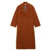 Ines De La Fressange Manteau Denise En Lainage À Chevrons In Brown