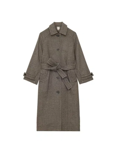 Ines De La Fressange Manteau Esmé En Lainage Pied-de-poule
