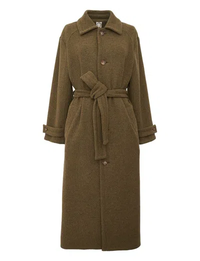 Ines De La Fressange Manteau Esme Kaki Laine In Green