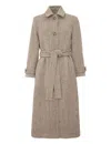 Ines De La Fressange Manteau Esmé Marron Et Écru In Neutral