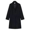 Ines De La Fressange Manteau Franck En Lainage À Chevrons Marine Et Noir
