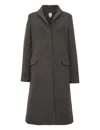 Ines De La Fressange Manteau Franck Gris 100% Laine In Gray