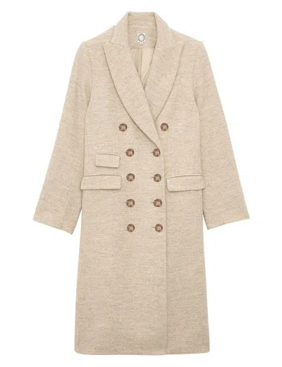Ines De La Fressange Manteau Mauricette Écru En Laine
