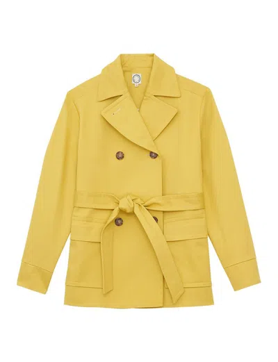Ines De La Fressange Manteau Romaric Jaune