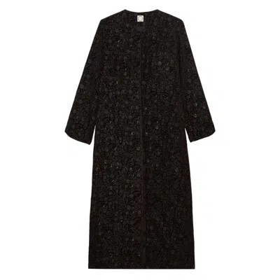 Ines De La Fressange Manteau Rusalka Brodé In Black