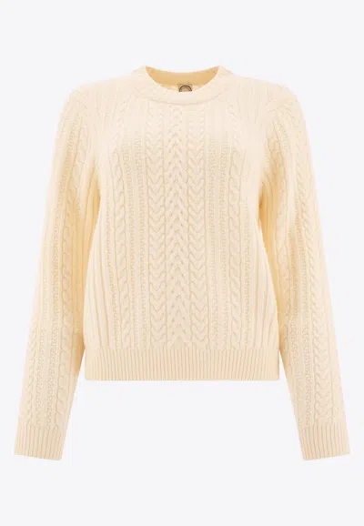Ines De La Fressange Marlon Crewneck Sweater In White