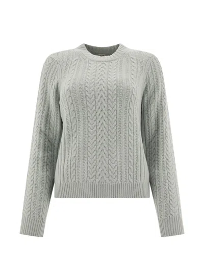 Ines De La Fressange Marlon Long-sleeve Sweater In Gray