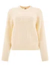 Ines De La Fressange Cable-knit Ribbed Sweater