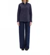 Ines De La Fressange Martin Shirt In Navy Blue In Blue