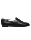 Ines De La Fressange Mocassin Brodé Callie En Cuir Noir