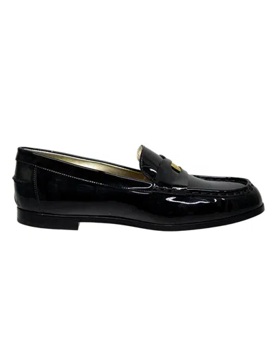 Ines De La Fressange Mocassin Elvire En Cuir Verni Noir