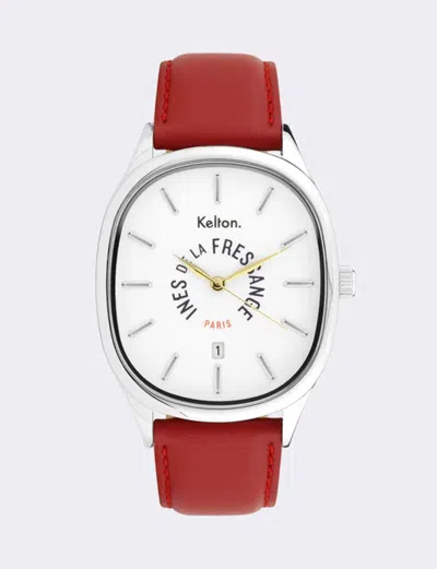 Ines De La Fressange Montre Grande Colorama Red Kelton X  Paris