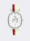 Ines De La Fressange Montre Grande Colorama Sport Écru Kelton X  Paris In Neutral