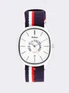 Ines De La Fressange Montre Grande Colorama Sport Navy Kelton X  Paris In Blue