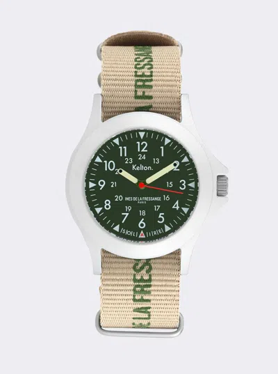 Ines De La Fressange Montre Solaire Field Sand Kelton X  Paris In White