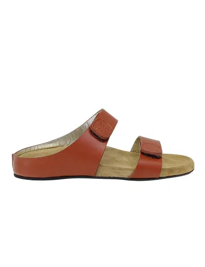 Ines De La Fressange Mules Delia Cuir Cognac