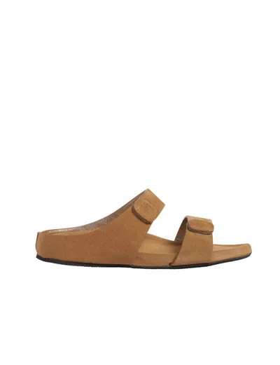 Ines De La Fressange Mules Delia Cuir Sable In Brown