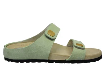 Ines De La Fressange Mules En Daim Vert Pistache