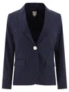 Ines De La Fressange Pinstripe-pattern Single-breasted Blazer