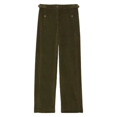 Ines De La Fressange Pantalon À Pinces Piotr En Coton In Green