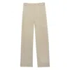 Ines De La Fressange Pantalon À Pinces Piotr En Lin Mélangé Doré In Brown
