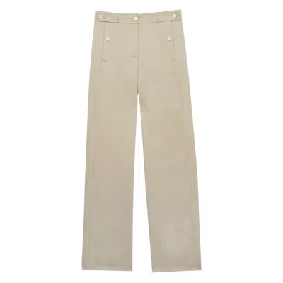 Ines De La Fressange Pantalon À Pinces Piotr En Lin Mélangé Doré In Brown